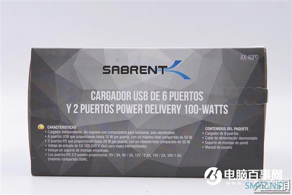 拆解报告：SABRENT 100W 8口PD快充充电器AX-ADPD