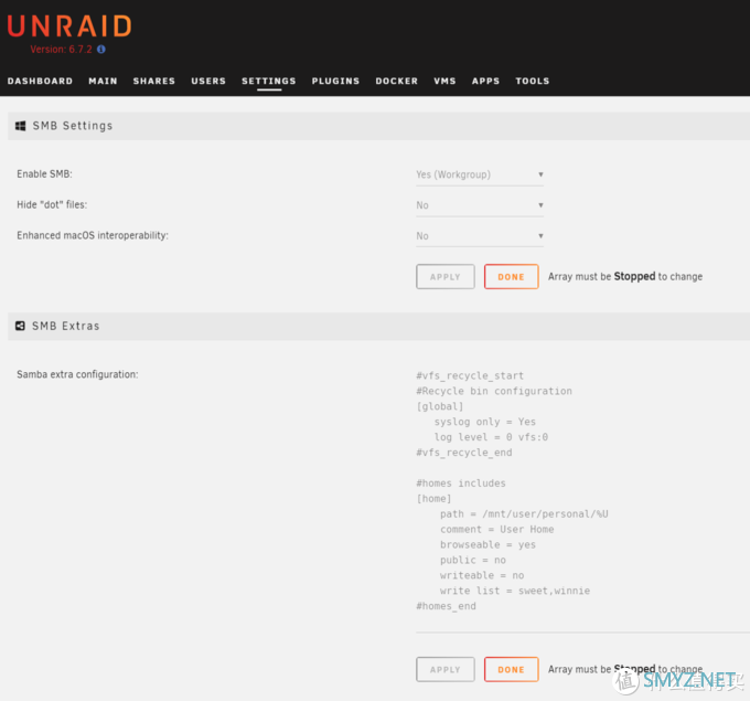 UnRAID启用固态硬盘及回收站