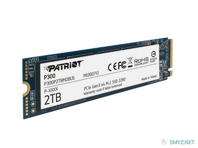 性价比PCIe 3.0 x4之选：Patriot博帝 发布 P300 M.2 SSD 固态硬盘34.99美元（约240元）起