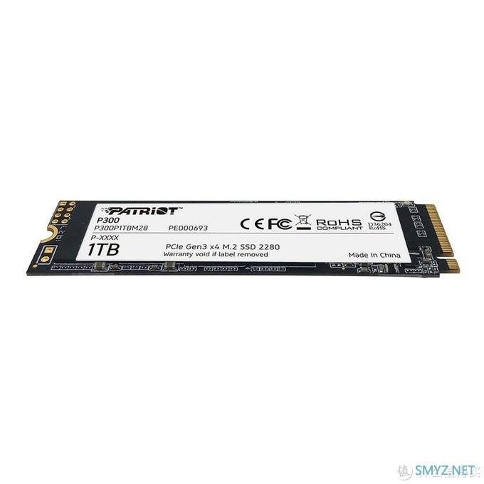 性价比PCIe 3.0 x4之选：Patriot博帝 发布 P300 M.2 SSD 固态硬盘34.99美元（约240元）起