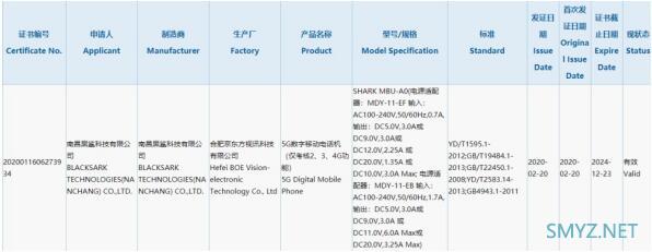 黑鲨新机通过3C认证
