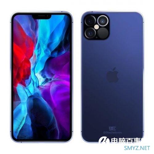 iPhone12 Pro午夜蓝渲染图曝光：刘海/边框控制不错
