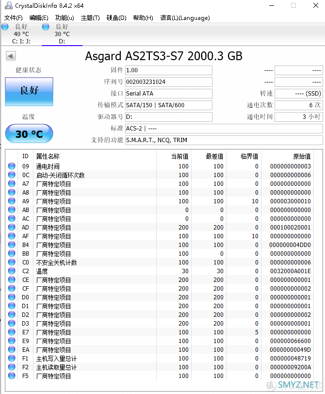 阿斯加特2TB SATA SSD测评，999的大容量消费级固态硬盘让人很满足