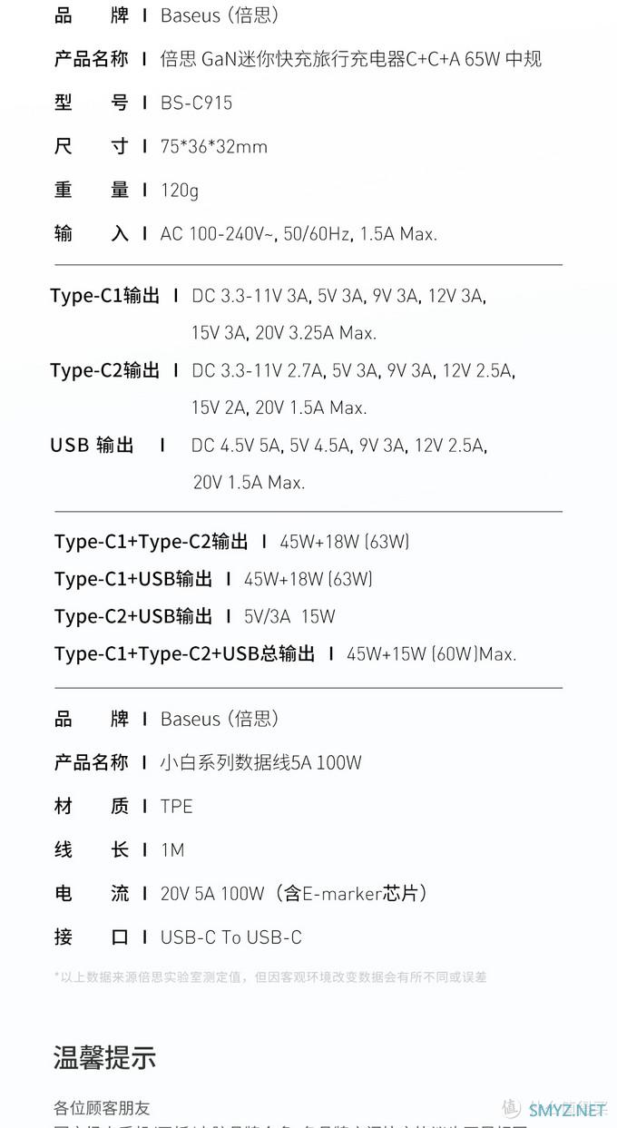 骚红入手——倍思 氮化镓GaN 65W三口输出充电头&100W数据线套装晒单~