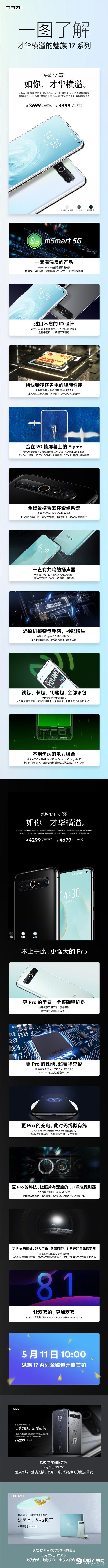 2020上半年压轴旗舰！一图了解魅族17系列：3699元起