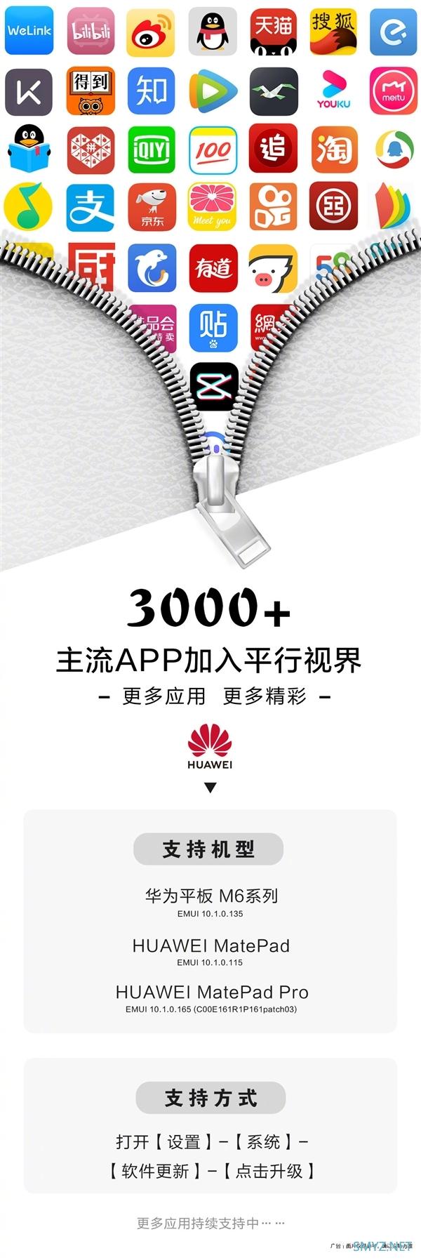 消灭安卓平板痛点：3000+款主流APP支持华为平行视界