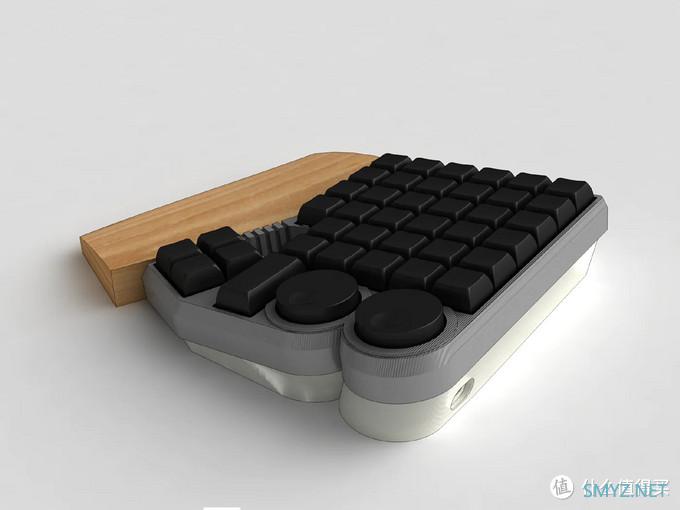自制双旋钮单手游戏键盘