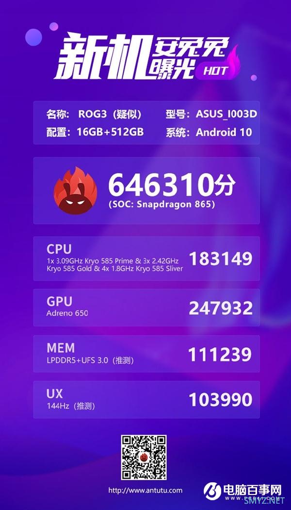 骁龙865 Plus？高频版骁龙865现身安兔兔：ROG或首发