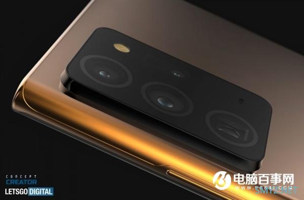 三星Note 20 Ultra高清渲染图：挖孔屏设计、后置镜头超大
