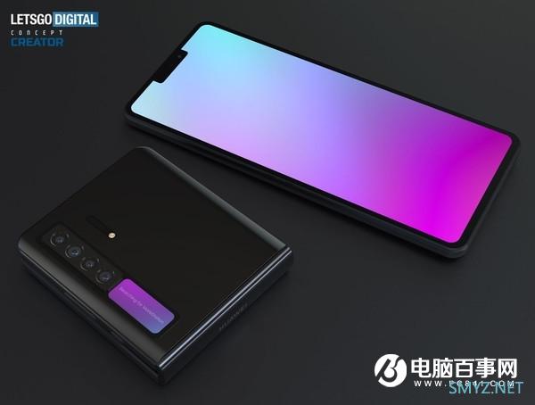 华为Mate V全新渲染图曝光：翻盖折叠屏+副屏