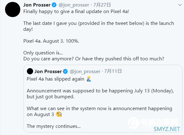 多次跳票！谷歌亲儿子Pixel 4a或将于8月3日发布