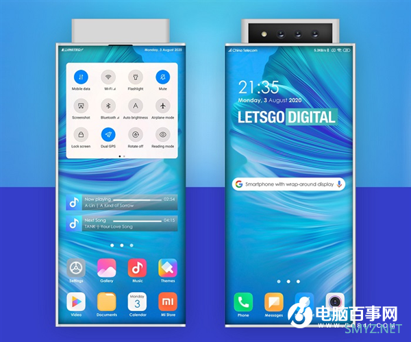 小米全新环绕屏专利曝光：弹出式摄像头 机身都是屏幕