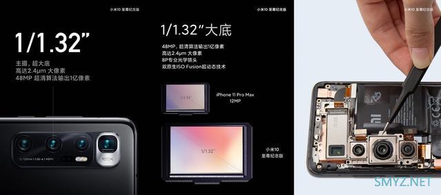 小米 10 至尊纪念版相机参数公布：1/1.32 超大底主摄