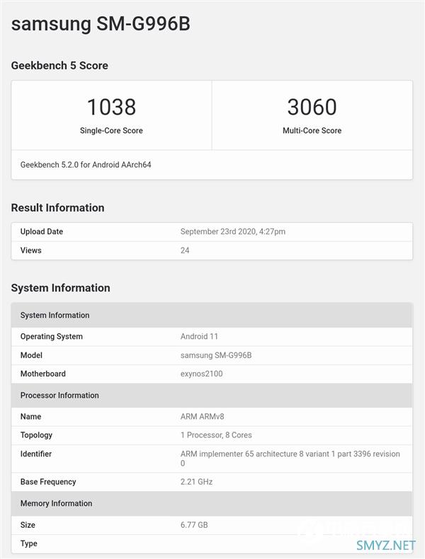PK骁龙875 三星Exynos 2100性能跑分出炉：和苹果A13仍有差距