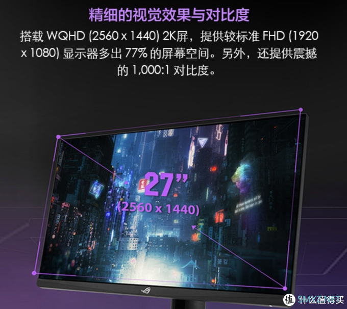 华硕推出ROG XG27AQ“绝景”显示器：2K 170Hz，95% DCI-P3色域3799元