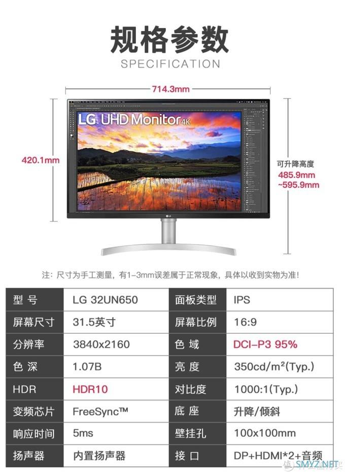 3000不到的大牌32寸4K、IPS广色域显示器如何?LG 32UN650评测+红蜘蛛X校色报告 3000不到的大牌32寸4K、IPS广色域显示器如何?LG 32UN650评测+红蜘蛛X校色报告