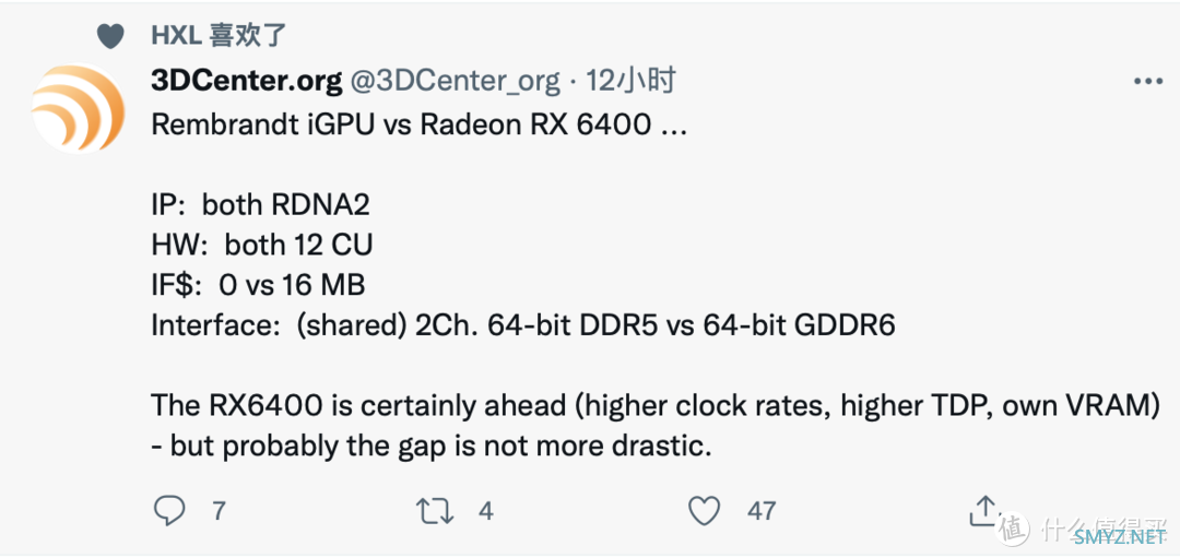 网传 AMD 新锐龙 6000 移动版最高拥有12个CU单元，比肩RX 6400