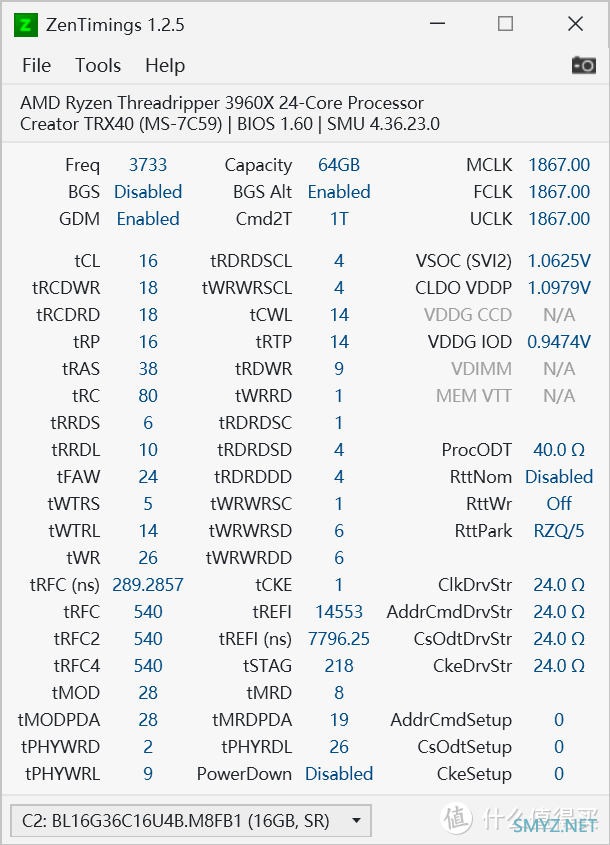 AMD 篇六：AMD 3960X C9BLH 内存超频