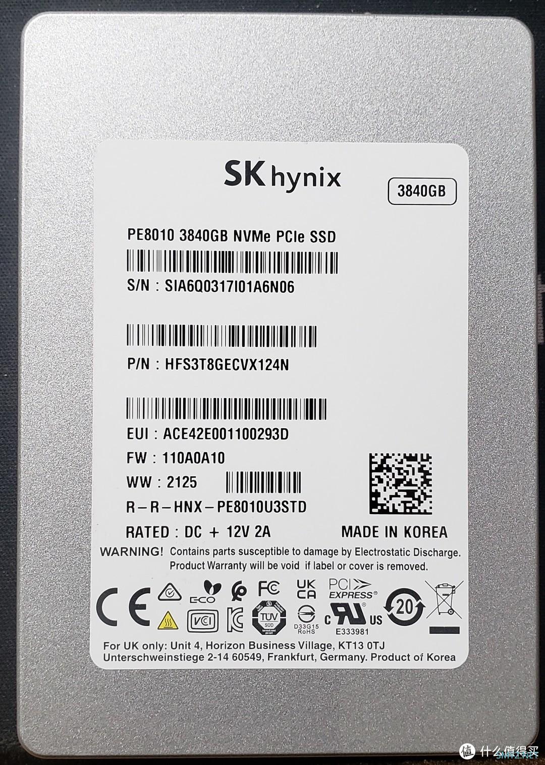 国内首拆——Hynix PE8010 3.84TB评测