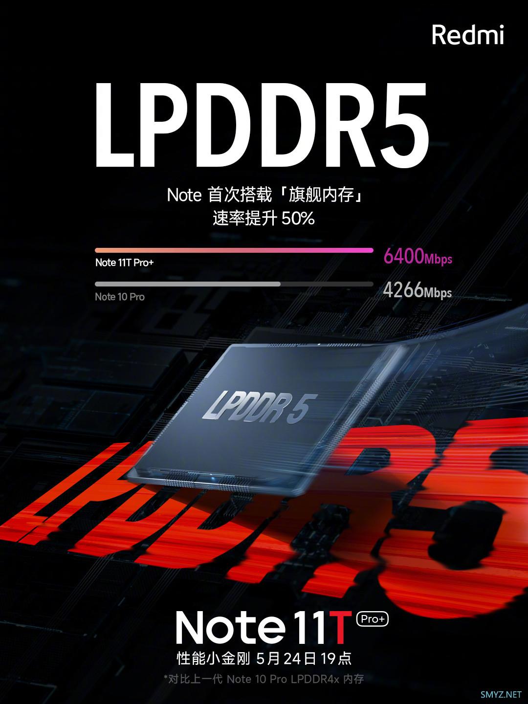 预热丨Redmi Note 11T Pro+ 配置揭晓：天玑8100+LPDDR5，散热大升级