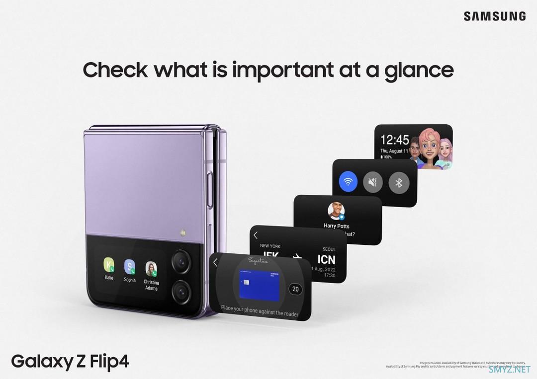 三星发布 Galaxy Z Flip4 可折叠翻盖手机，骁龙8+、升至3700mAh电池8499元起