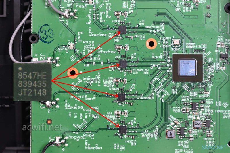 TP-LINK玄鸟XDR5410 AX5400无线路由器拆机