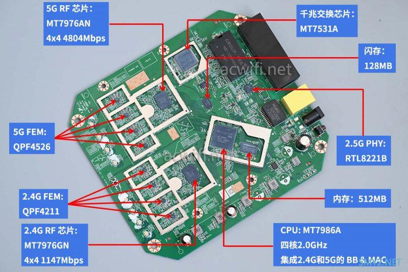 锐捷天蝎电竞路由器X60 Pro拆机