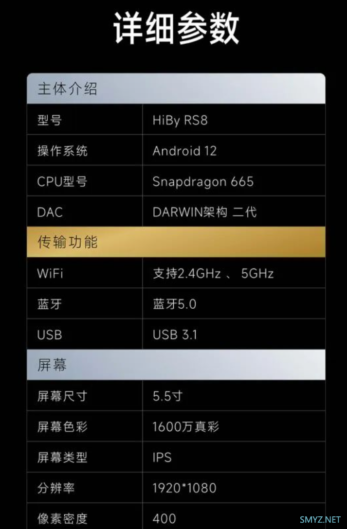 海贝推出 RS8 旗舰安卓 HiFi 播放器，二代 Darwin II 架构、R2R 电阻网络、骁龙66522998元