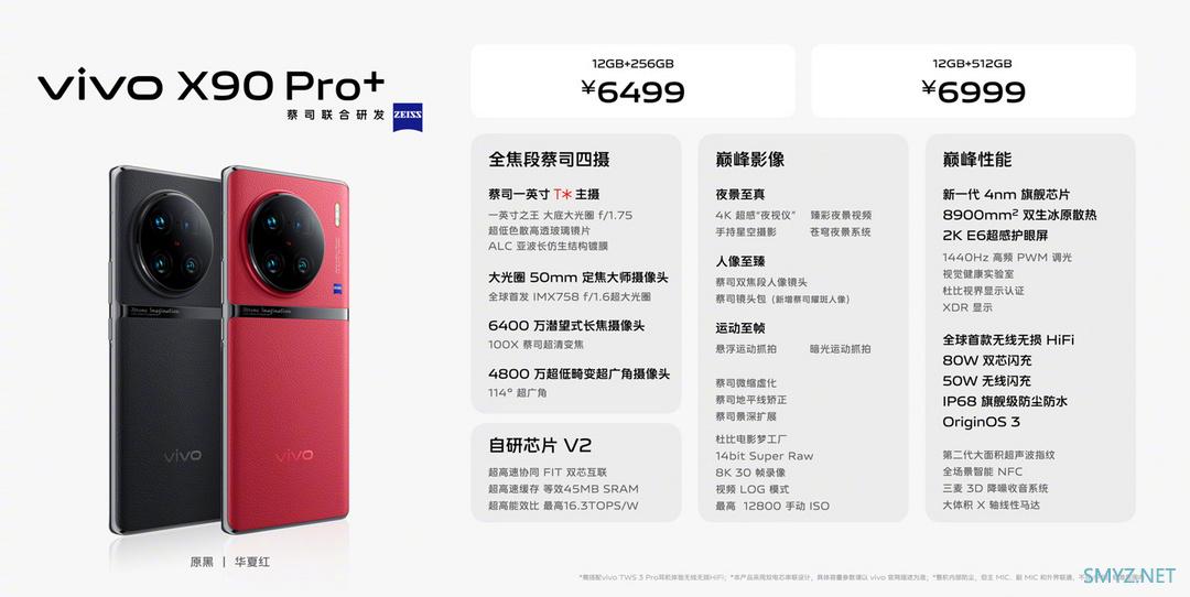 vivo X90 Pro+ 开启预售：1英寸大底第二代骁龙8旗舰6499元起