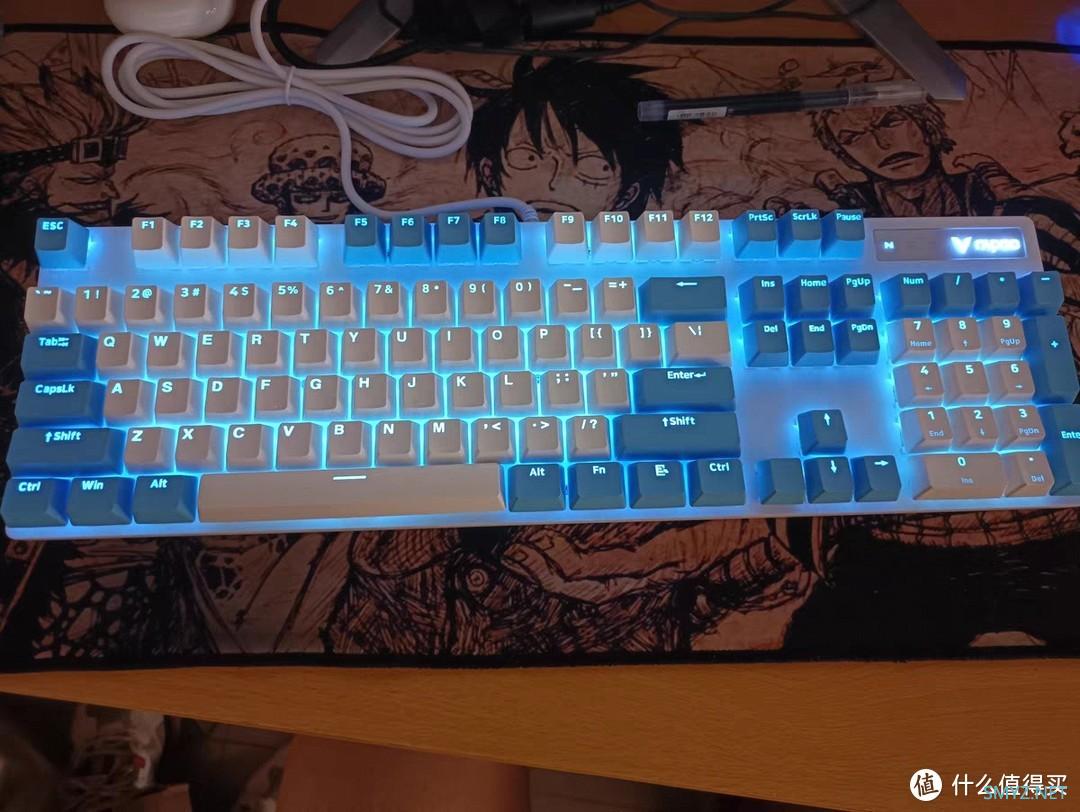 雷柏V500PRO机械键盘双拼色青茶红黑轴机械键盘电竞首先