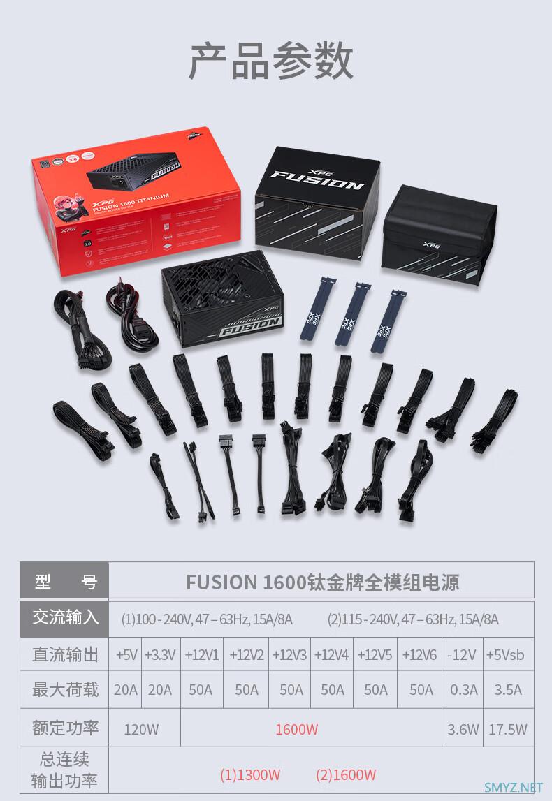 威刚全新 XPG FUSION 1600W ATX 3.0 钛金电源震撼登场：双路 RTX 4090 无压力，售 4999 元4999元